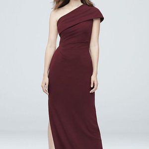 Burgundy Bridesmaid Formal Dress
